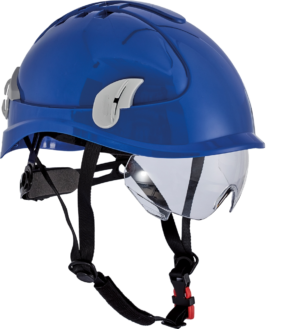 Cerva Alpinworker kaitsekiiver prillidega HV sinine