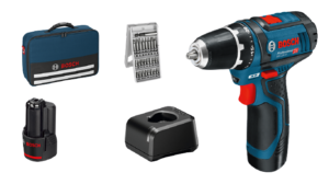 Akukruvikeeraja Bosch GSR 12V-15 + 2x2.0Ah, AL 12V-20