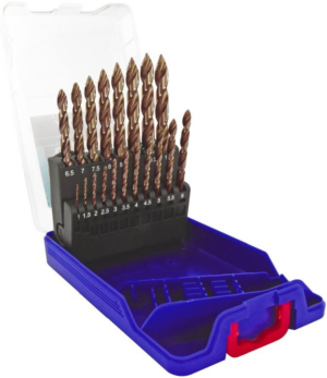 Tivoly HSS Smart Point Ti2CN Fusio 19 osaline puurikomplekt Ø1-10 mm