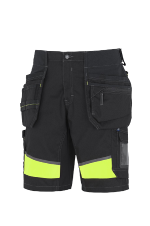 Björnkläderi lühikesed püksid, ripptaskutega, must/kollane