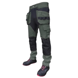 Pesso tööpüksid ripptaskutega Titan Flexpro strets, roheline