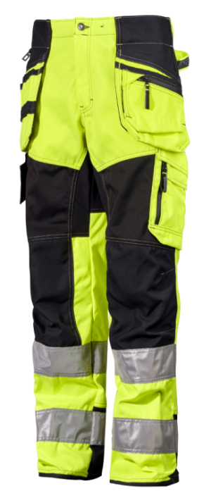 Björnkläder püksid, rip.taskud, strech, kollane/must