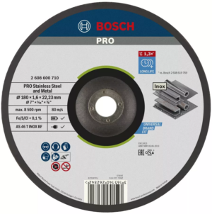Lõikeketas Bosch Rapido 180x22,2x1,6 mm, INOX