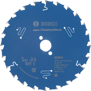 Bosch saeketas ´Expert for Construct Wood´ Ø 165 x 20 x 2,0/1,3, Z24