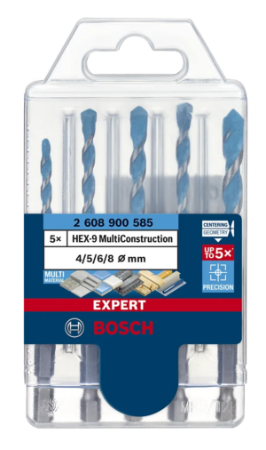 Bosch Universaalpuur MultiConstruction HEX-9, 4/5/6/6/8mm