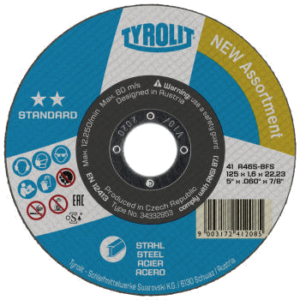 Metallilõikeketas Tyrolit 41** (TY) 125 x 1.0 x 22,2 A60 S BFS STEEL
