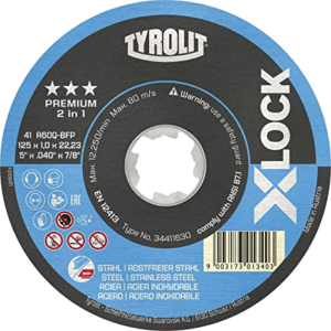 Tyrolit X-LOCK metallilõikeketas *** 125 x 1,0 x 22,2 A60 Q BFP 1tk