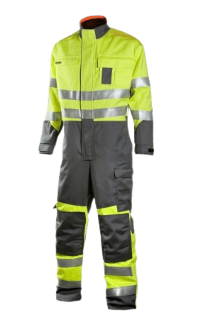 Dimex sädemekindel kombinesoon HI-VIS kollane/hall kl.3 elektrikule/keevitajale