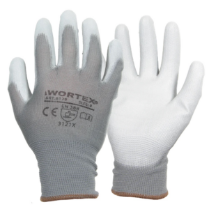 WORTEX PU kattest peopesadega hallid töökindad