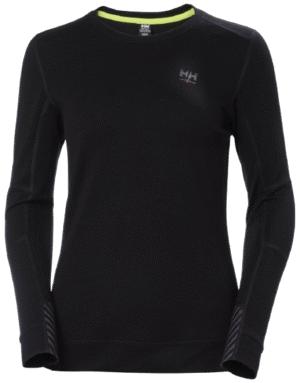 Helly Hansen Lifa merino naiste Crewneck termosärk, must