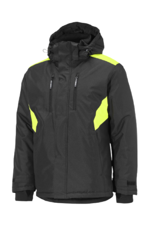 Gesto talvejope kapuutsiga, must/kollane