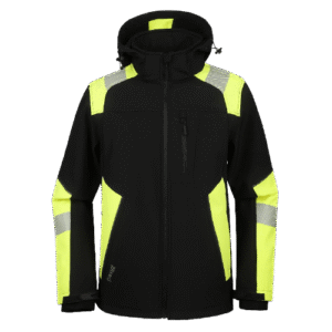 Pesso Softshell jakk Astra kõrgnähtav, must/kollane