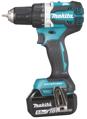 Komplekt Akutrell Makita DDF484RTJ + 2x 18V 5.0Ah akud ja akulaadija DC18RC