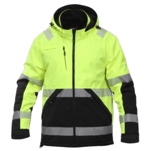 ATLANTA HIVIZ softshell kapuutsiga talvejope, kollane/must