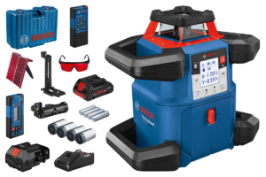 Pöördlaser Bosch GRL 600 CHV + LR 60 + RC 6 + 1x 18V 4.0Ah ProCORE