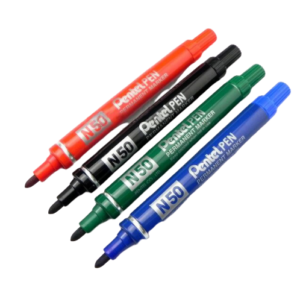 Pentel marker, N50 kooniline 4,3mm 12/480, MUST