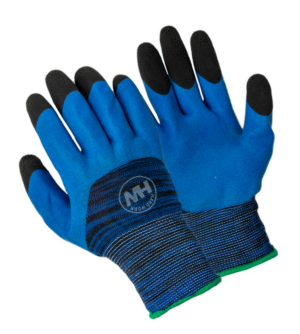 Hard Work Carter topeltlateksiga1/2 kaetud kindad, sinine/must